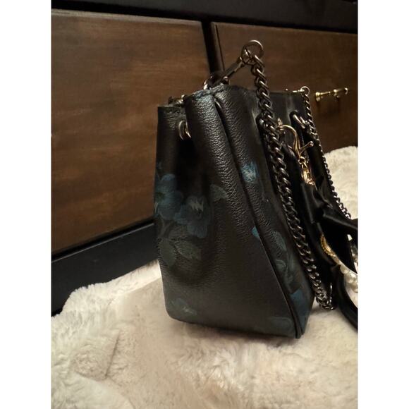 Classy Coach Mini Bennett Satchel in Black Floral Beautiful - Picture 9 of 10